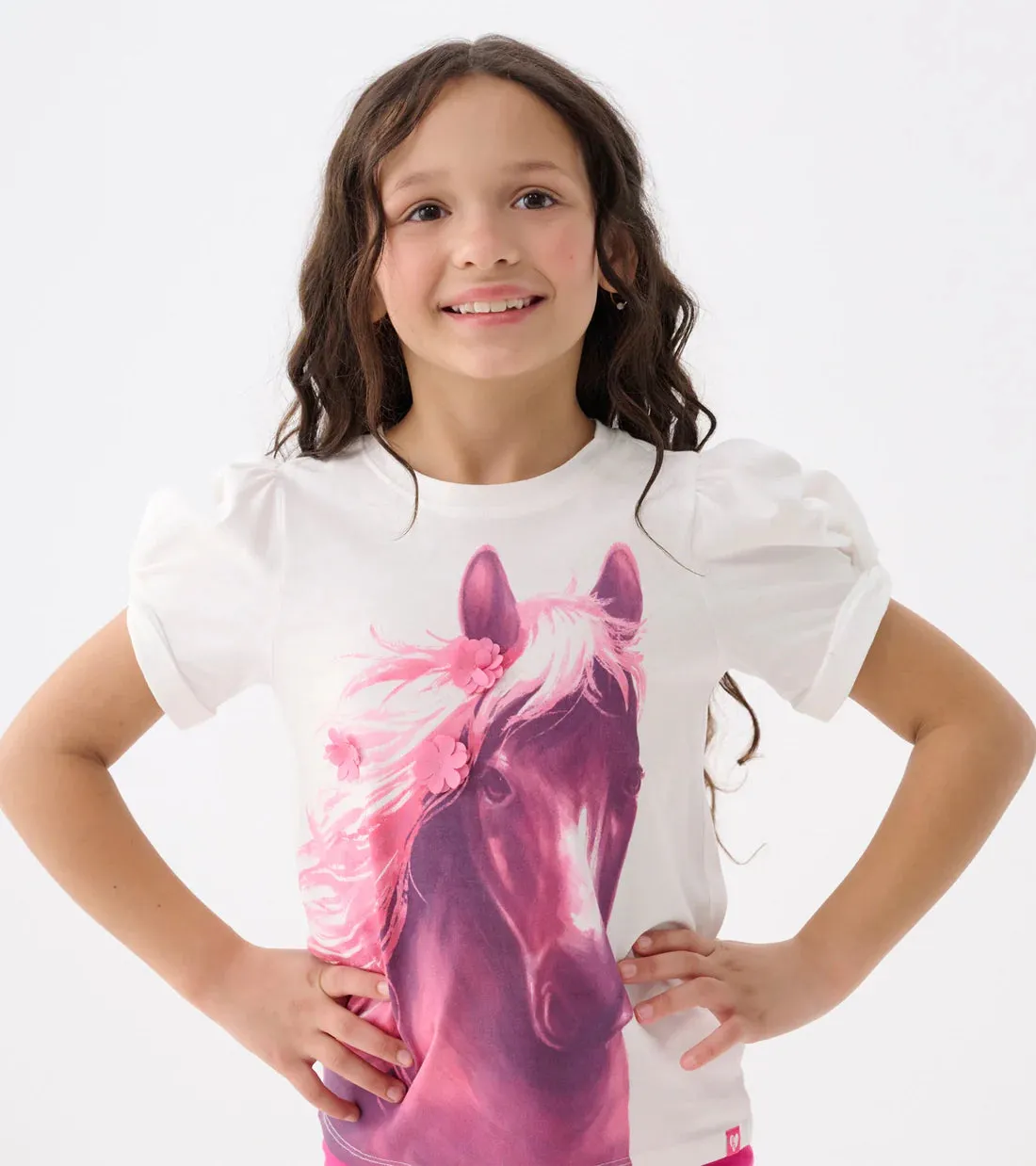 Hatley Twisted Sleeve Tee - Soft Horse