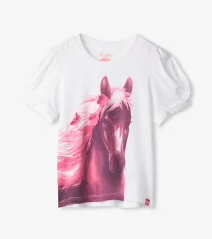 Hatley Twisted Sleeve Tee - Soft Horse