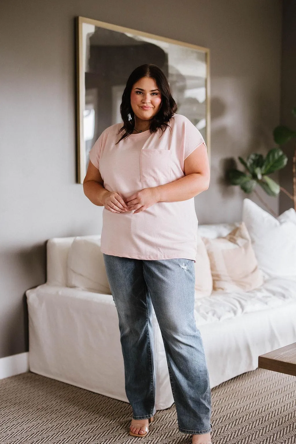Hazel Blues® |  Little Bit Front Pocket Tee
