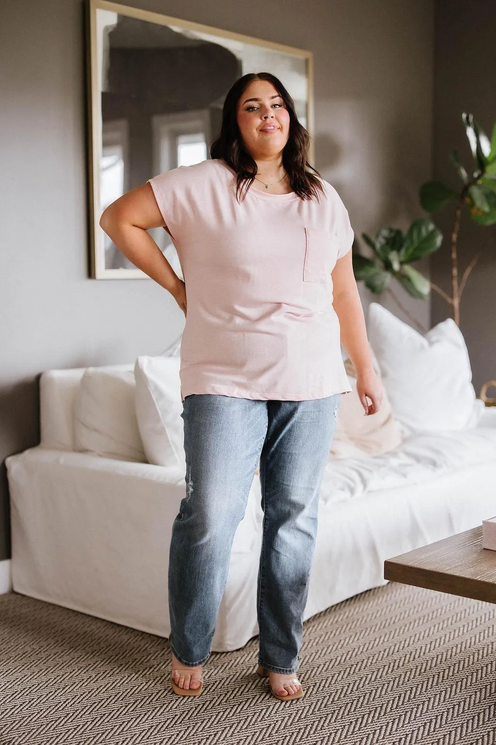 Hazel Blues® |  Little Bit Front Pocket Tee