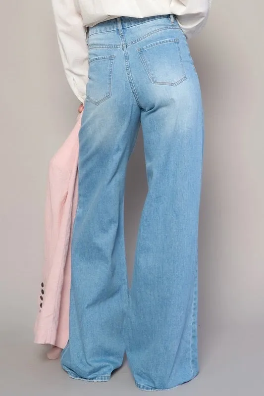 High rise super wide leg jeans