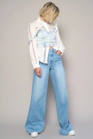 High rise super wide leg jeans