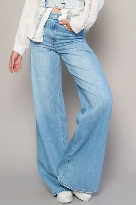 High rise super wide leg jeans