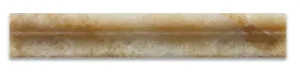 Honey Onyx Polished 2 X 12 Crown Mercer Molding Trim Liner (4" Sample)