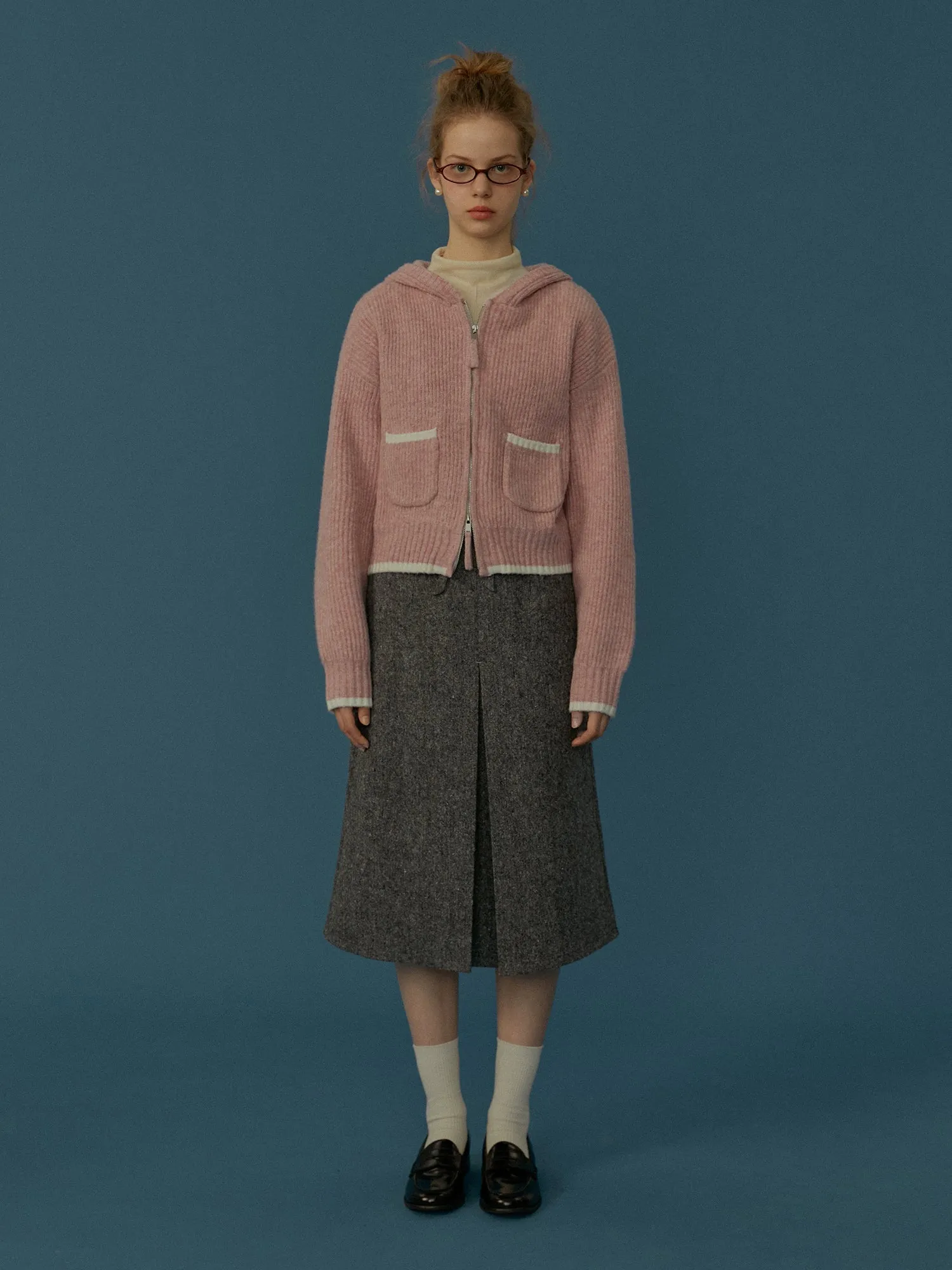 Hooded Knit Cardigan