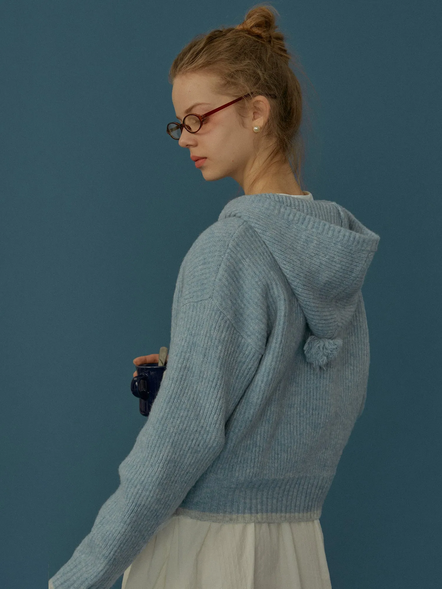 Hooded Knit Cardigan