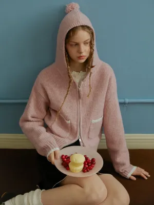 Hooded Knit Cardigan