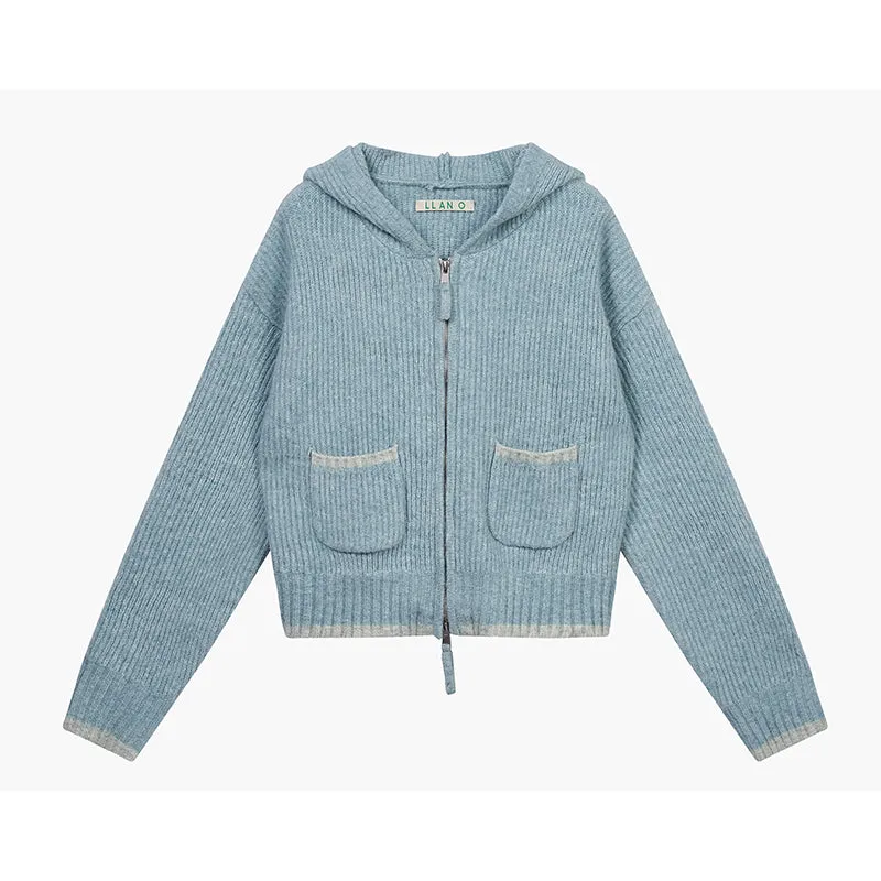 Hooded Knit Cardigan
