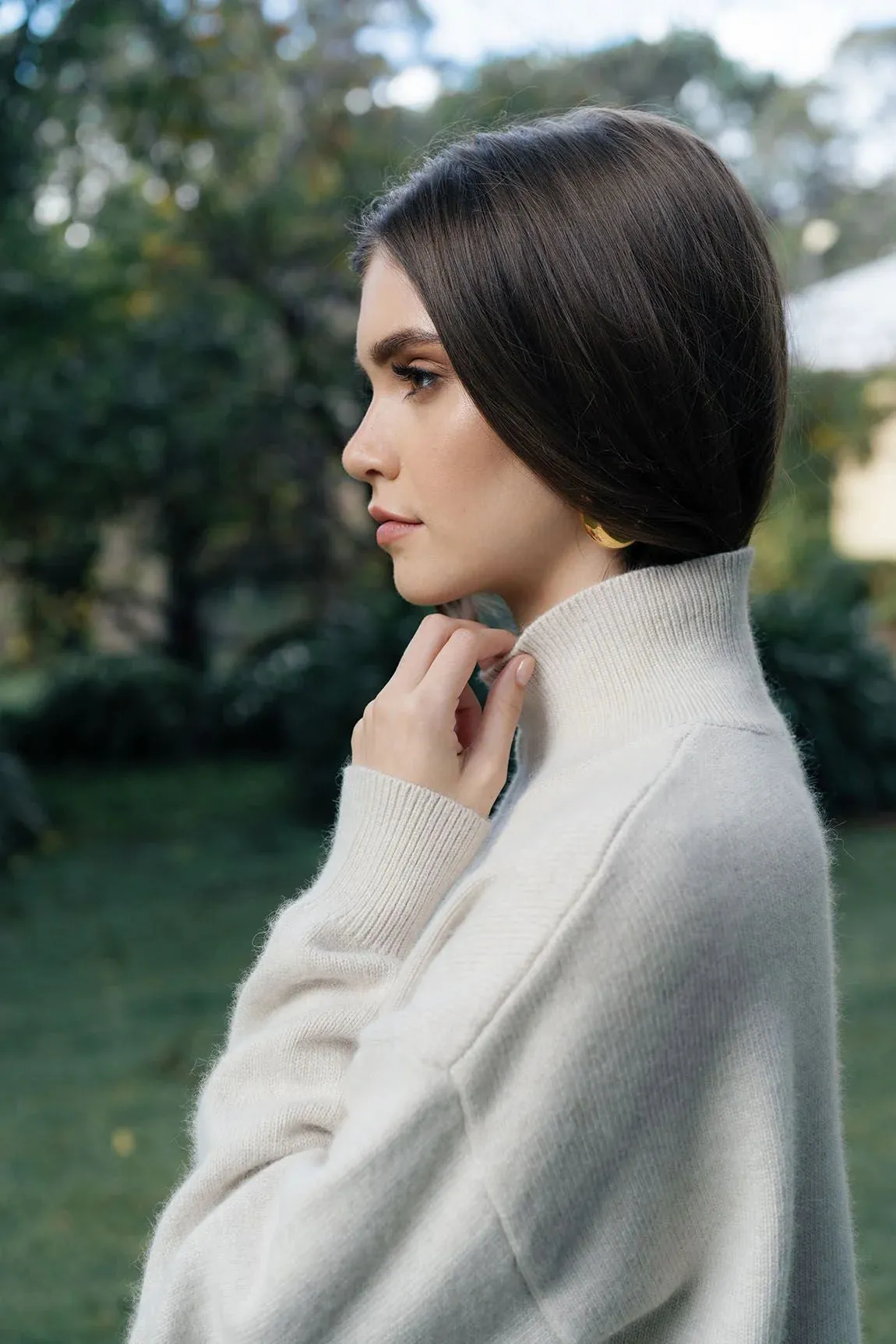 Humidity Lifestyle, Knox Zip Sweater | Almond