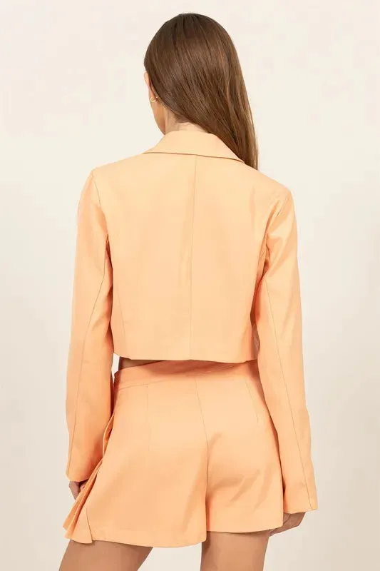 HYFVE Cropped Button-Down Blazer