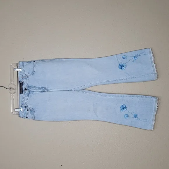 Impacto Brazilian Y2K Bootcut Flare Frayed Hem Jeans Size 42, 28 Waist Womens
