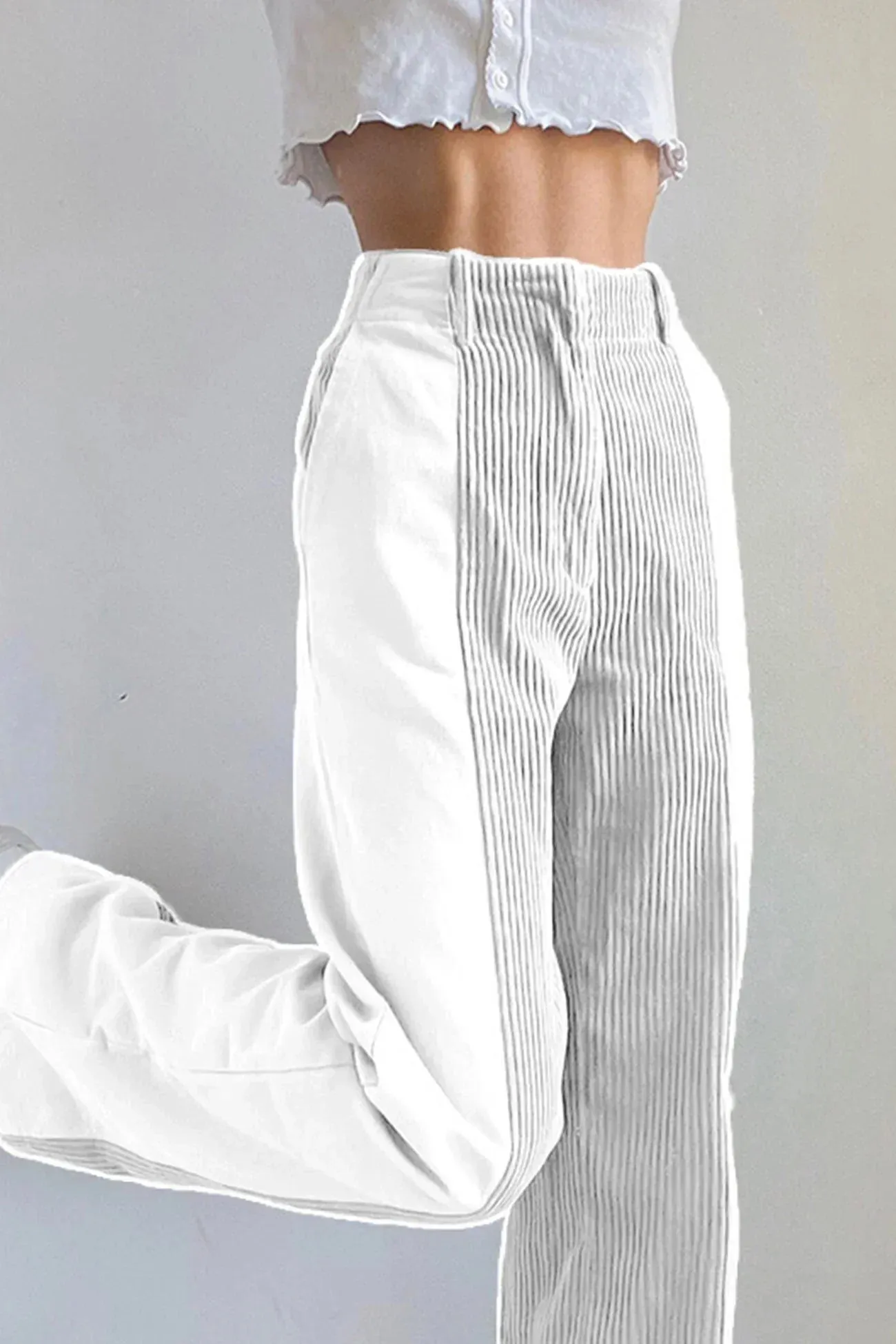 Isabella | Corduroy Pants with Patchwork | Creative Style | Comfortable Fit