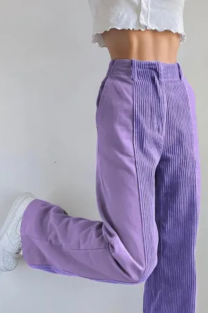 Isabella | Corduroy Pants with Patchwork | Creative Style | Comfortable Fit