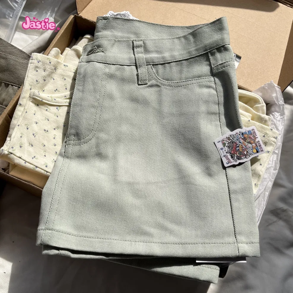 JazzHer Casual Women Blue Denim Mini Skirts Summer Vintage High Waist Pockets A-line Skirts Female Y2k Streetwear Slim Bottoms 2025