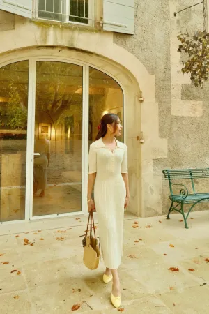 Jean Knit Dress in Pastel Yellow