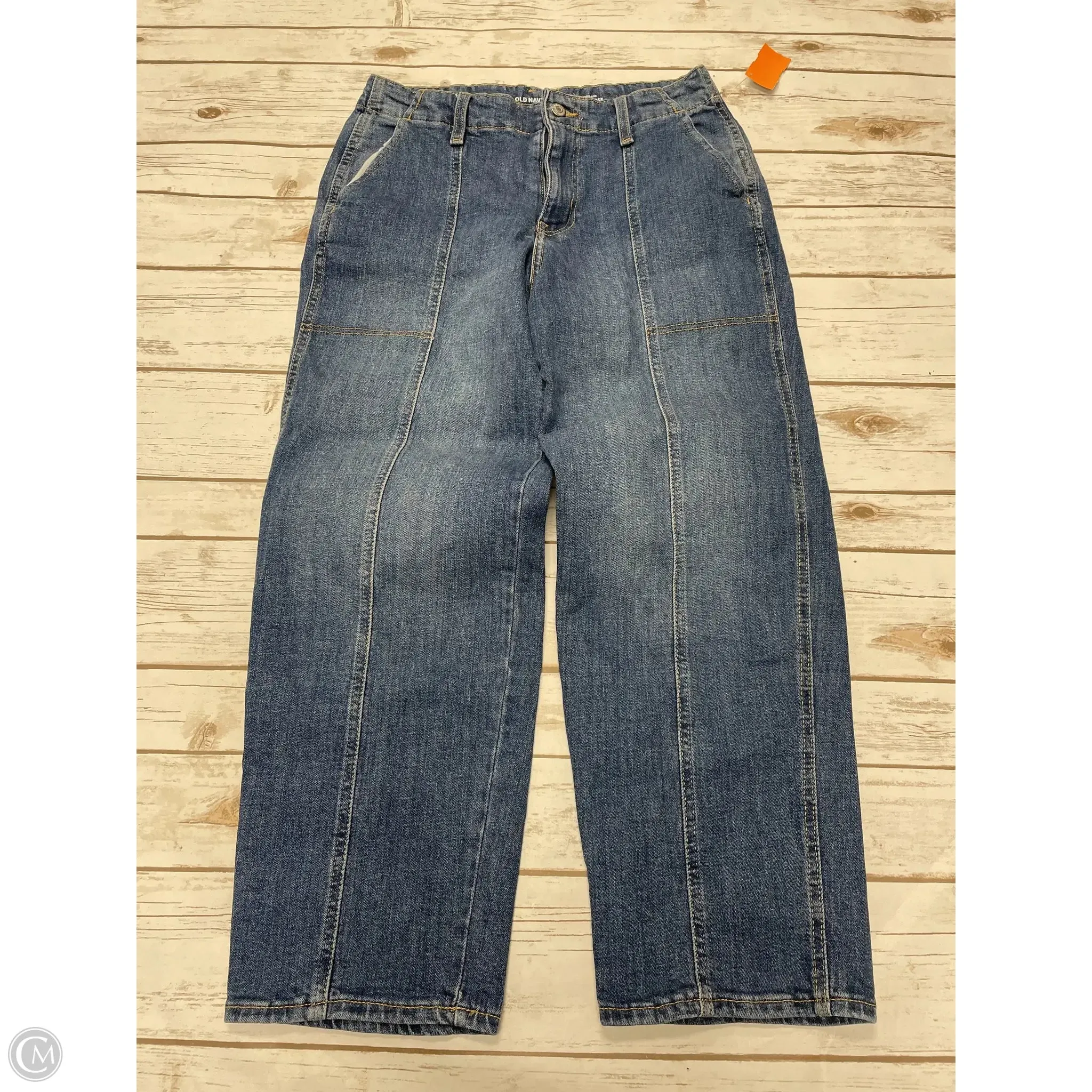 Jeans Straight By Old Navy In Blue Denim, Size: 10