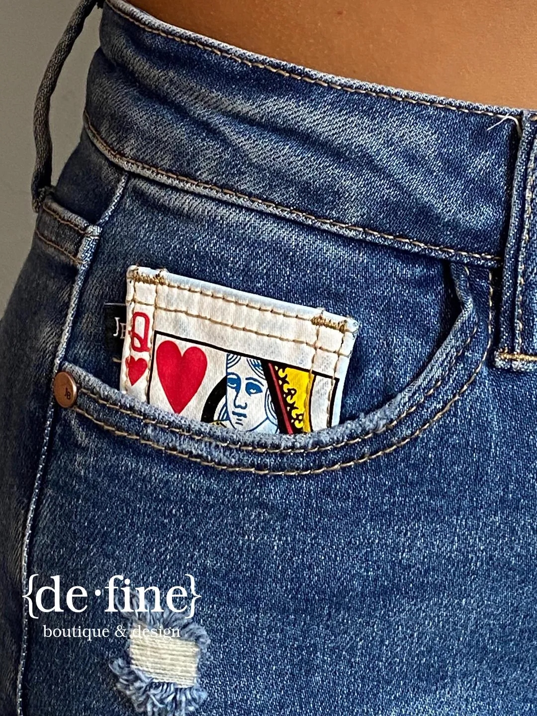 Judy Blue Queen of Hearts Boyfriend Jeans