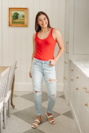 JUDY BLUE Super Light Destroyed Boyfriend Jeans