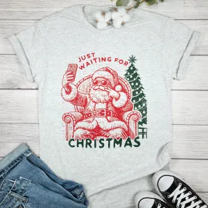 JUST WAITING FOR CHRISTMAS GRAPHIC TEE