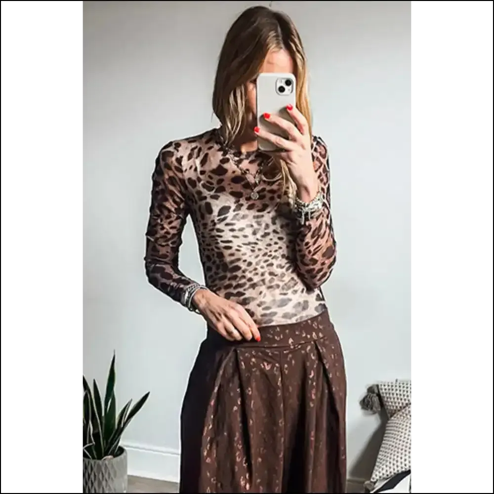 Leopard Long Sleeve Slim Top: so Fierce, It's Practically Illegal  🐆 Needful Things