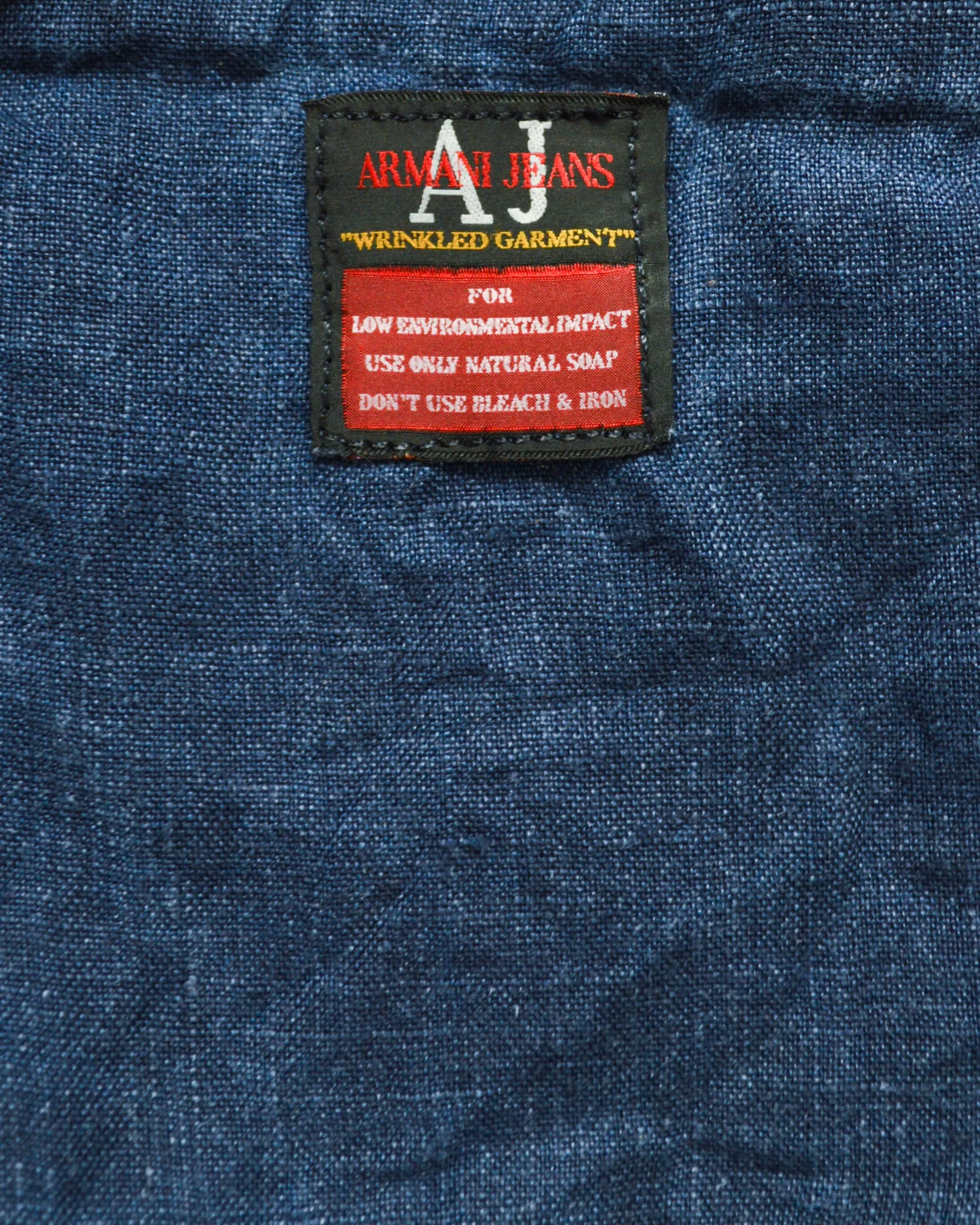 Lino Flax / Linen "Low Environmental Impact" Navy Zip Up Over Shirt (L~XL)