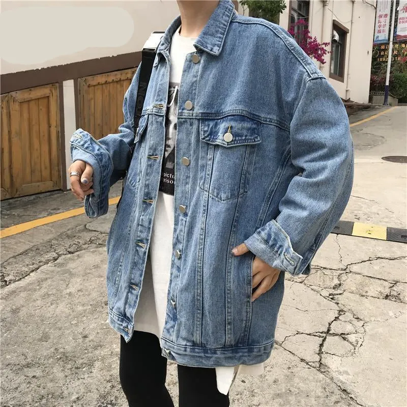 Loose Button Up Oversize Jeans Jacket