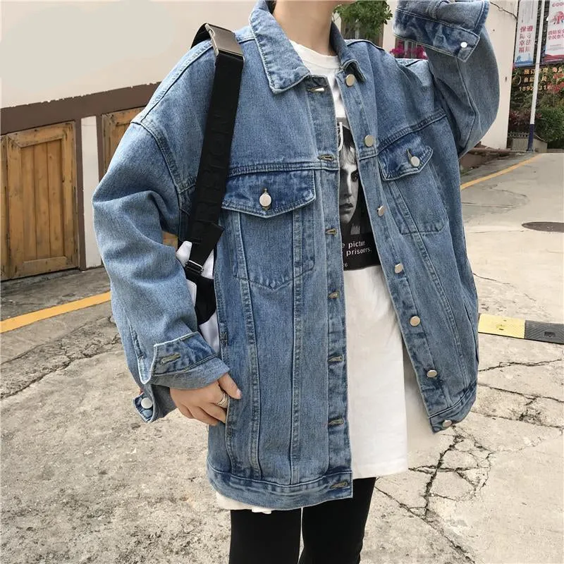 Loose Button Up Oversize Jeans Jacket