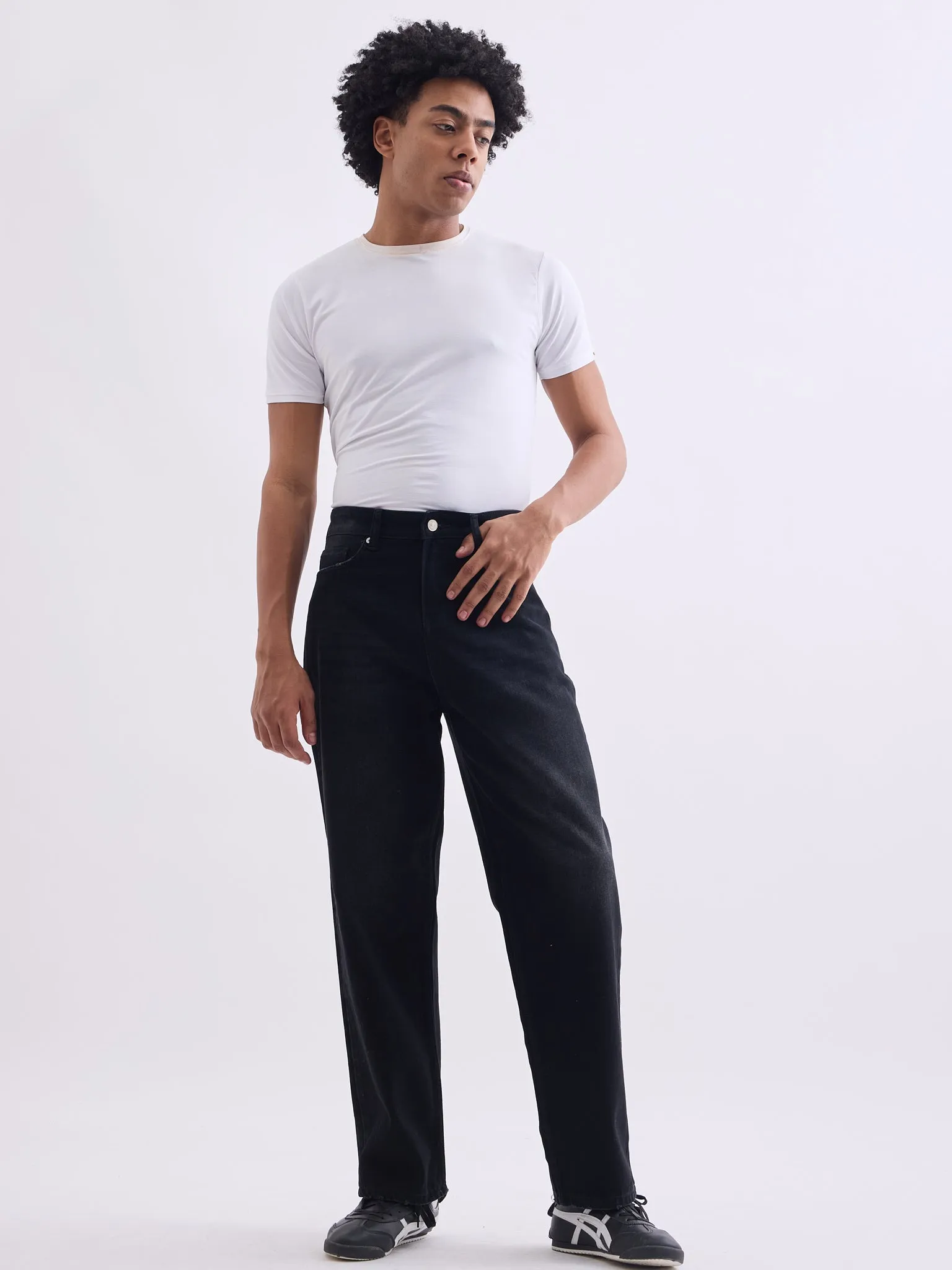 Loose Fit Black Jeans