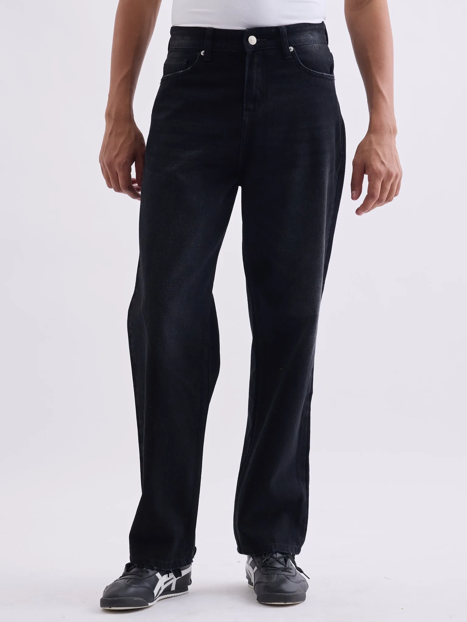 Loose Fit Black Jeans