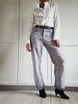 LOOSE STRAIGHT LEG JEANS - FADED PINK