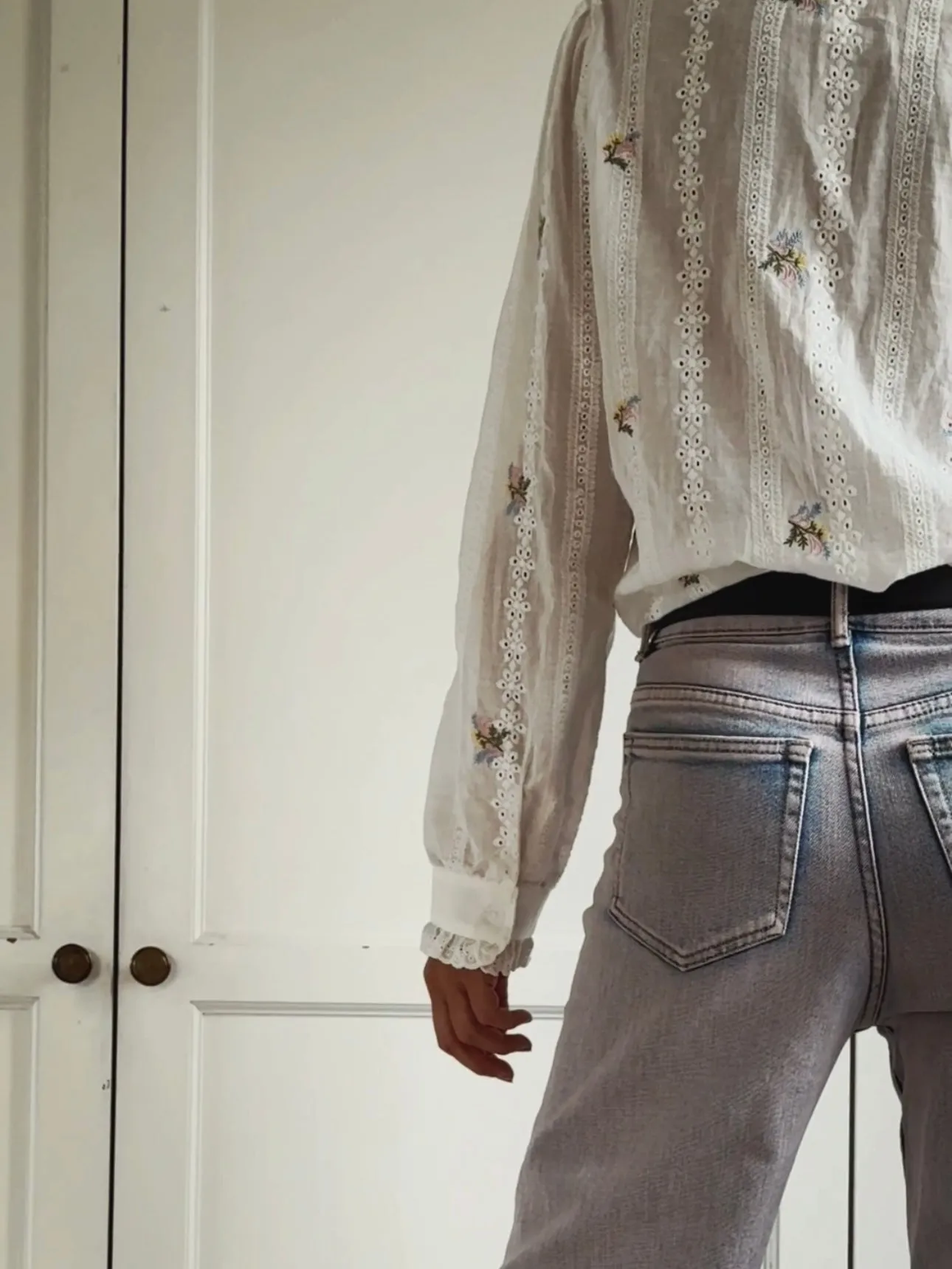 LOOSE STRAIGHT LEG JEANS - FADED PINK