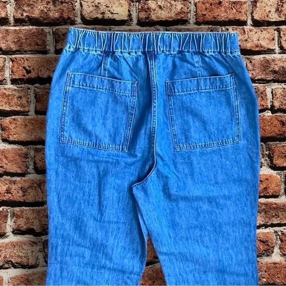 MADEWELL Denim Pull-On Loose Flare Pants High Elastic Waist N625 Size Medium