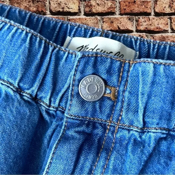 MADEWELL Denim Pull-On Loose Flare Pants High Elastic Waist N625 Size Medium