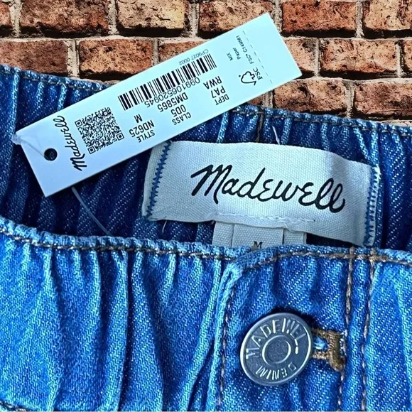 MADEWELL Denim Pull-On Loose Flare Pants High Elastic Waist N625 Size Medium