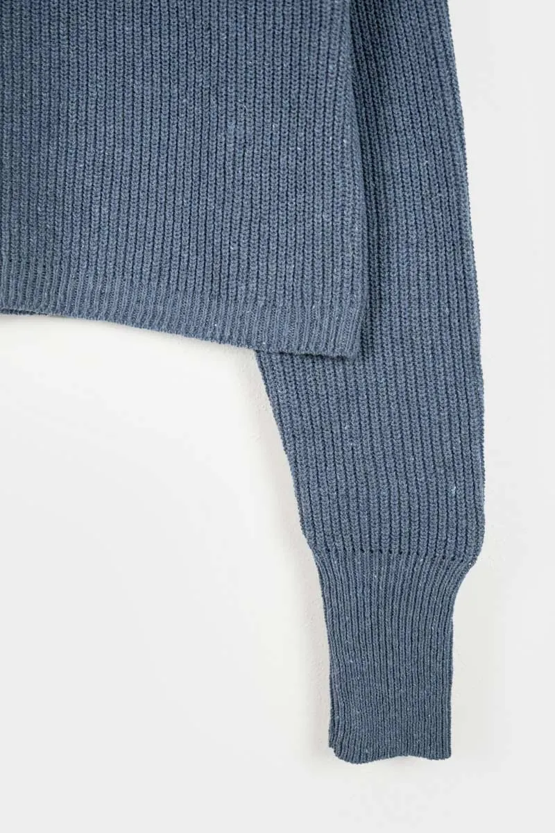 Maglia Cropped Donna Cotone Jeans Rigenerato Martina