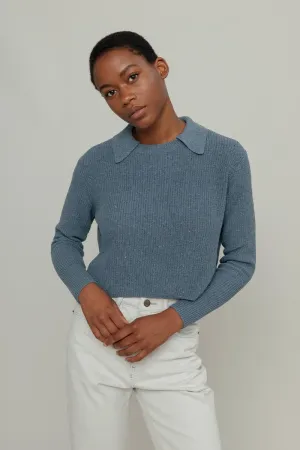 Maglia Cropped Donna Cotone Jeans Rigenerato Martina