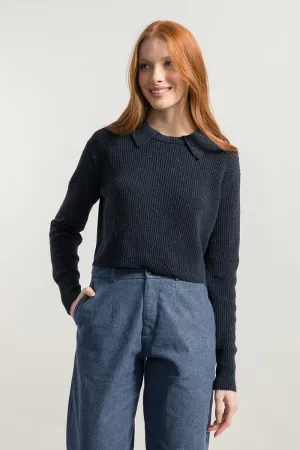 Maglia Cropped Donna Cotone Jeans Rigenerato Martina