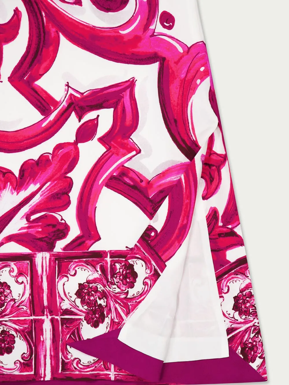 Majolica-Print A-Line Skirt