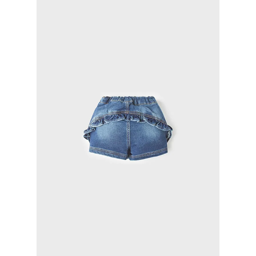 Mayoral Baby Girl Embroidered Denim Shorts