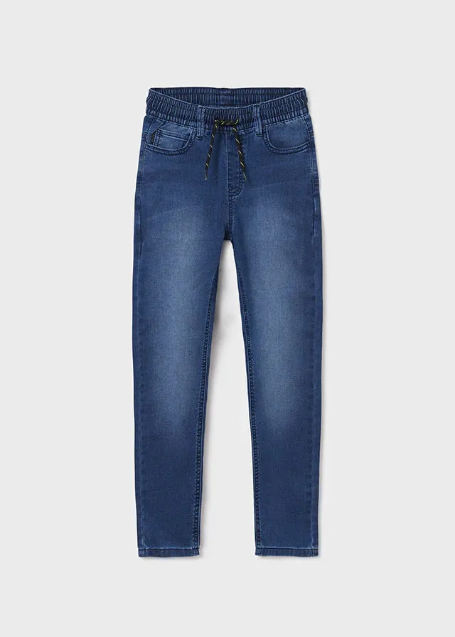 Mayoral Boys Drawstring Denim Joggers : Size 8 to 16