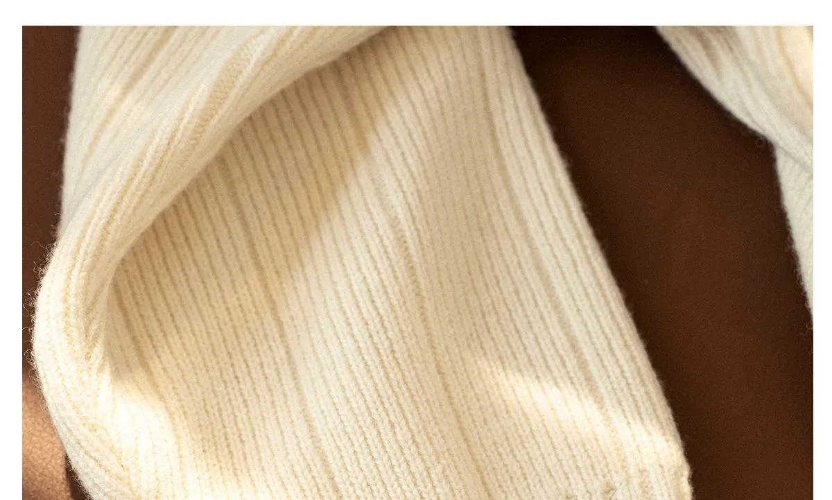 Merino Wool Ribbed Cardigan