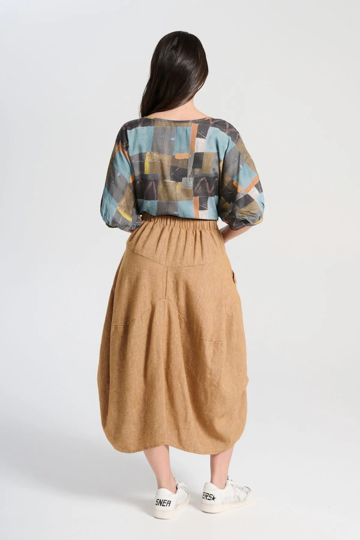 Milwaukee Haven Skirt Mustard in Wool/Linen | Pre-Order