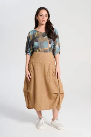 Milwaukee Haven Skirt Mustard in Wool/Linen | Pre-Order
