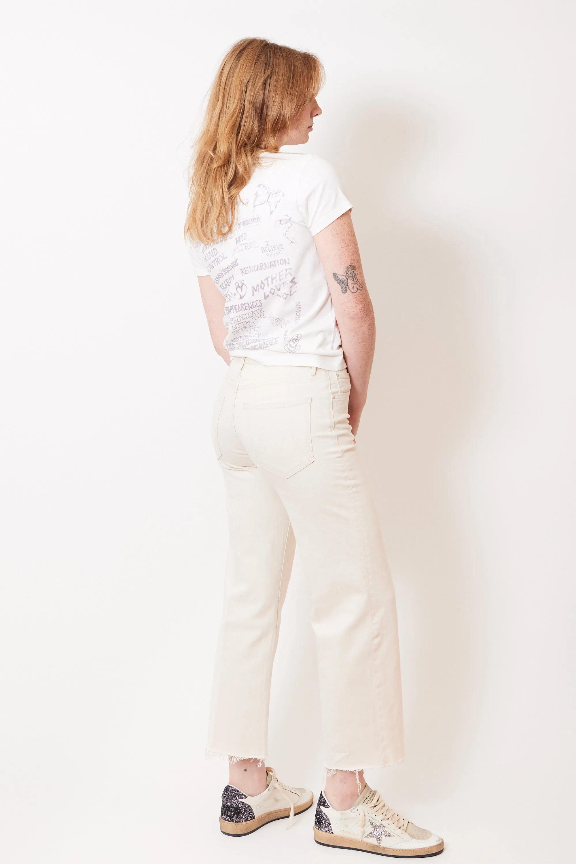 Mother Denim The Mid Rise Maven Ankle Fray