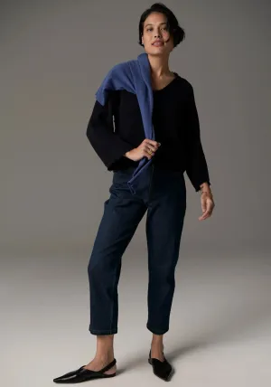 Nara Fringe V Top - Ink