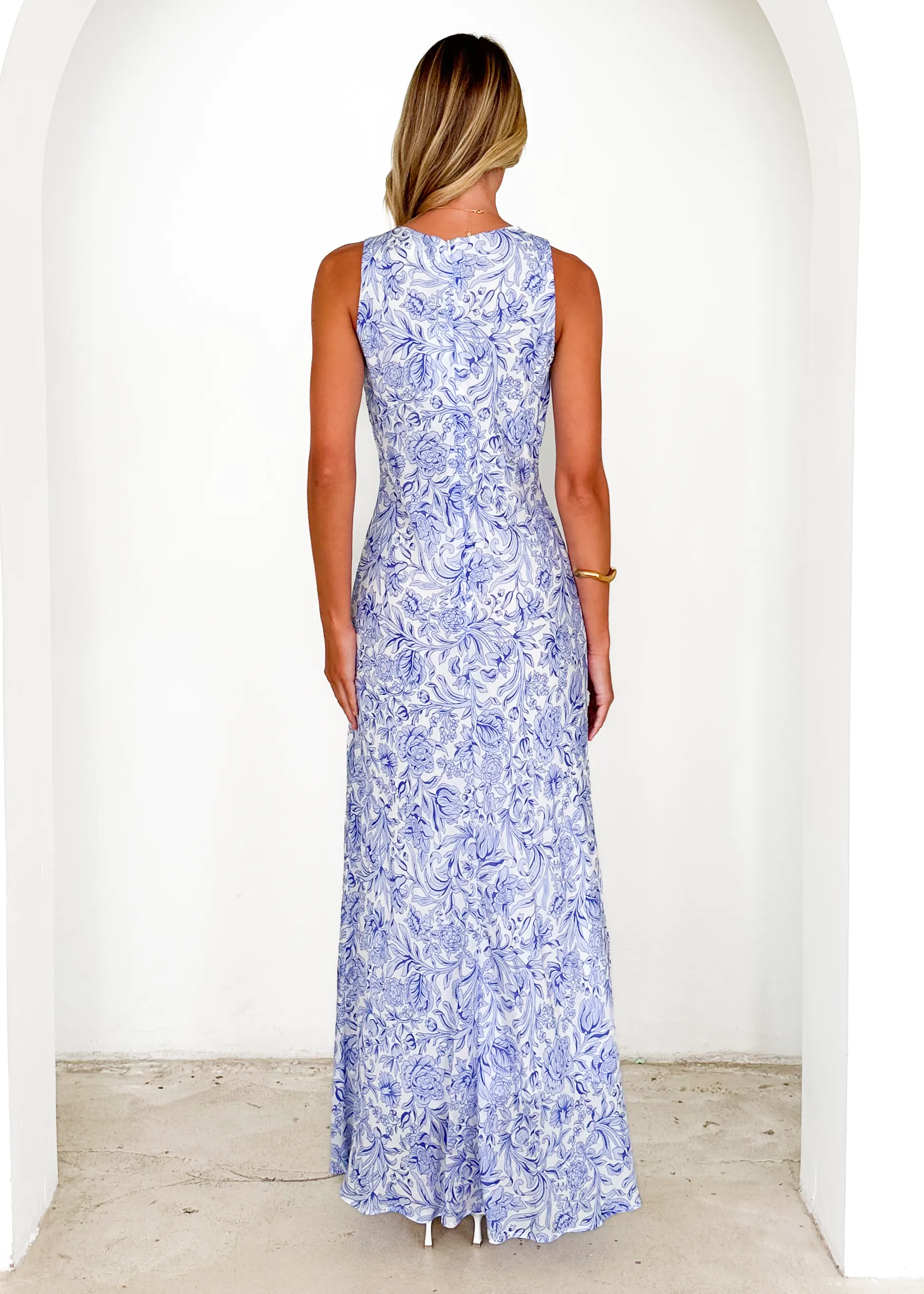 Natasha Maxi Dress - Blue Floral