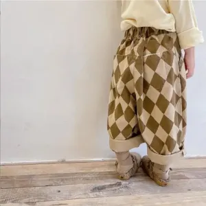 Neve Diamond Checkerboard Jeans (Mocha)