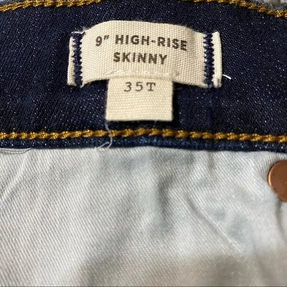NEW Madewell 9” High-Rise Skinny Jeans Dark Blue