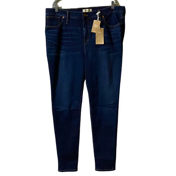 NEW Madewell 9” High-Rise Skinny Jeans Dark Blue