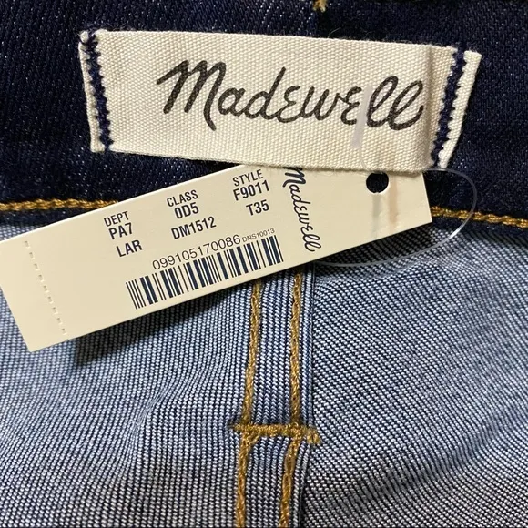NEW Madewell 9” High-Rise Skinny Jeans Dark Blue